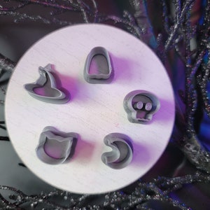 Halloween Stud Set|Spooky Clay earring set|Studs Polymer Clay Cutter Set of 5 | set 2