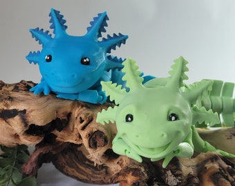 Gelede axolotl|Bureauhuisdier| Sensorisch speelgoed voor volwassenen|3D-geprinte axolotl|geweldig ADHD Fidget-cadeau-idee | 3D-geprint op bestelling gemaakt | zoals te zien op tik tok