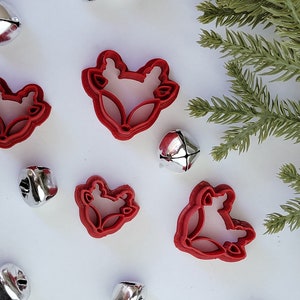 Reindeer Clay Earring Cutters|Holiday|Christmas|Christmas Deer Clay Cutter|Embossed Cutter|Sharp Clay Cutters