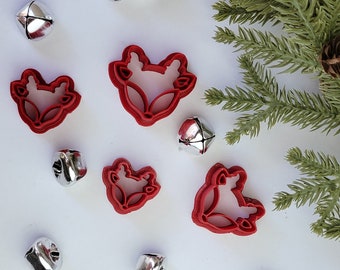 Reindeer Clay Earring Cutters|Holiday|Christmas|Christmas Deer Clay Cutter|Embossed Cutter|Sharp Clay Cutters
