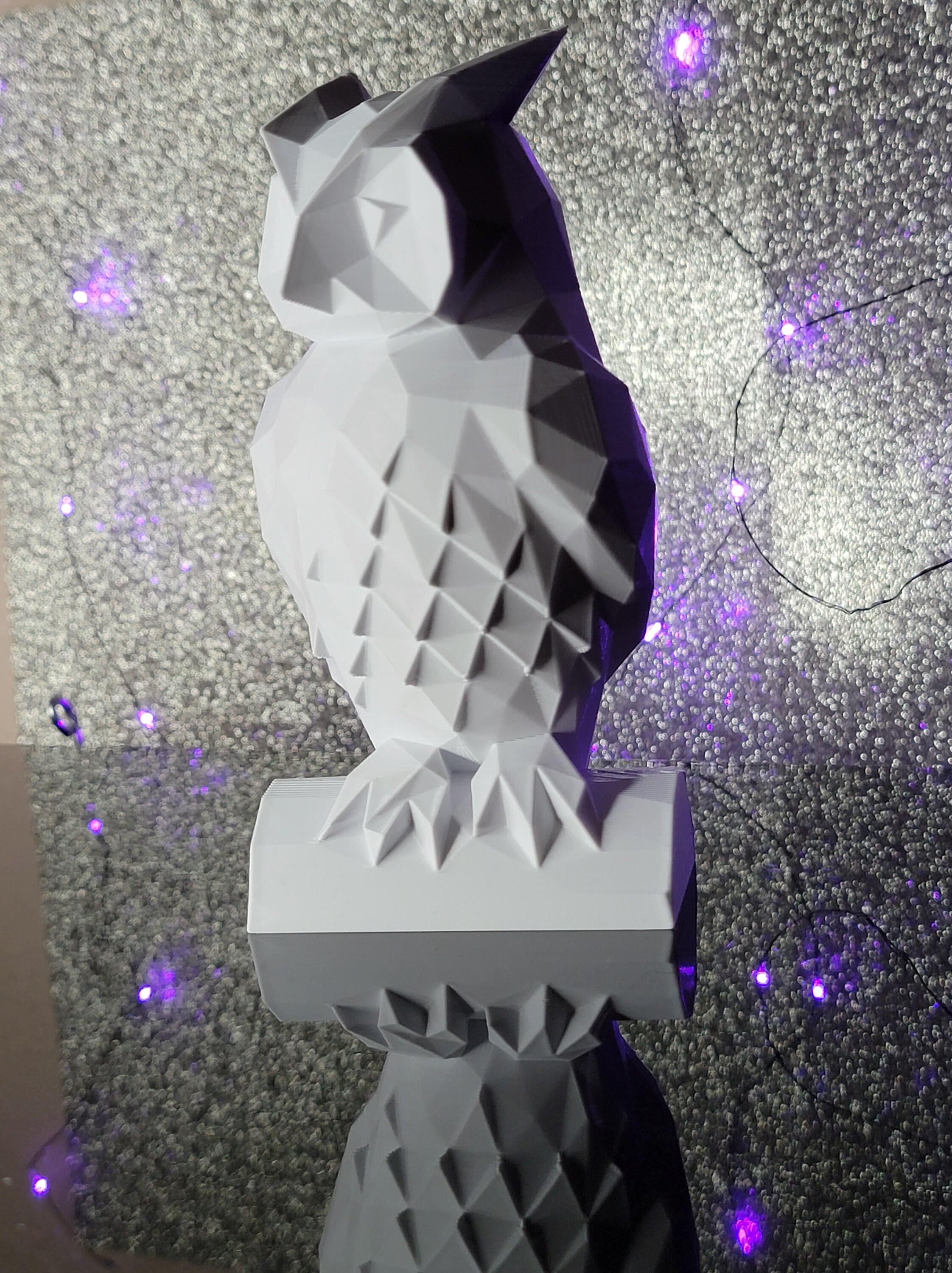 Night Owl 3d Print Lowpoly Figure Sculpture Art Piece - Etsy