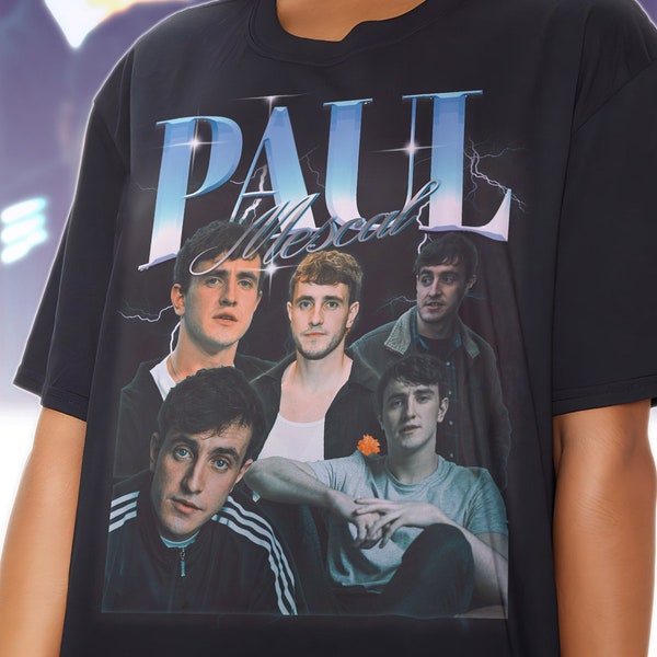 PAUL MESCAL Camisa Vintage / Paul Mescal Homage Fan Tees / Paul Mescal Homage Retro / Paul Mescal Gráfico Retro 90s / Paul Mescal Merch Regalo