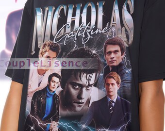 NICHOLAS GALITZINE Vintage Shirt | Nicholas Galitzine Homage Fan Tees | Character Purple Heart | Nicholas Galitzine Graphic Retro 90s Gift