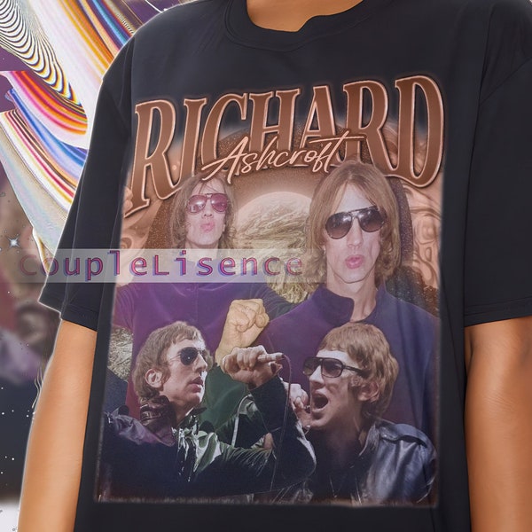 RICHARD ASHCROFT Vintage Shirt | Richard Ashcroft Homage Retro | Richard Ashcroft Tees | Richard Ashcroft 90s | Richard Ashcroft Gift