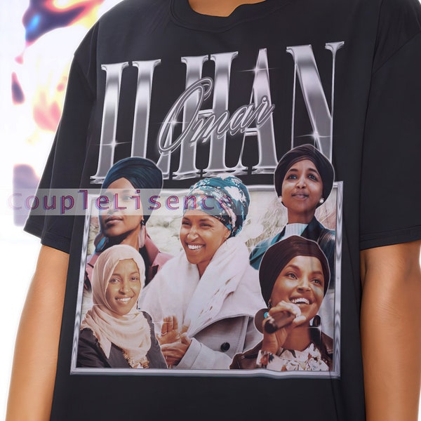 RETRO ILHAN OMAR Vintage Shirt| Ilhan Omar Homage Tshirt | Ilhan Omar Fan Tees | Ilhan Omar Retro 90s Sweater| Ilhan Omar Bootleg Merch Gift