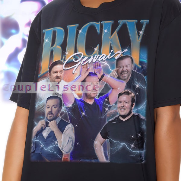 RICKY GERVAIS Vintage | Ricky Gervais Homage Fan Tees | Ricky Gervais Homage Retro | Ricky Gervais Graphic Retro 90s | Ricky Gervais Merch