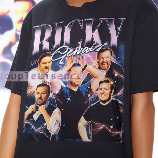 Retro RICKY GERVAIS Tee | Ricky Gervais Homage Fan Tees | Ricky Gervais Homage Retro | Ricky Gervais Graphic Retro 90s | Ricky Gervais Merch