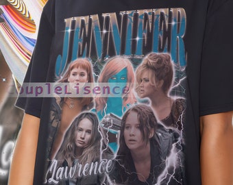 JENNIFER LAWRENCE Vintage Shirt | Jennifer Lawrence Homage Retro | Jennifer Lawrence Tees | Jennifer Lawrence 90s Sweater | TV Film Merch