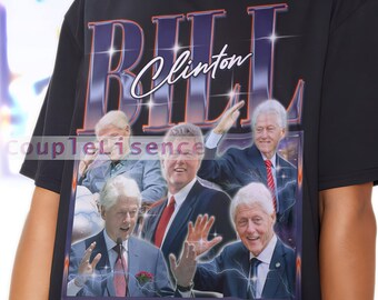 Retro BILL CLINTON Vintage Tee | Bill Clinton Fan Tees | Bill Clinton Homage Retro | Bill Clinton Graphic Retro 90s | Bill Clinton Merch