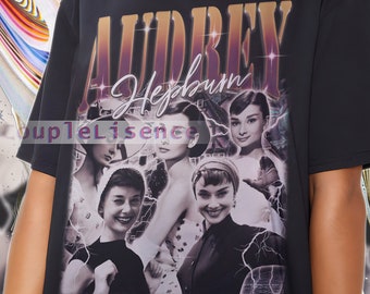 AUDREY HEPBURN Vintage Shirt | Audrey Hepburn Homage Retro | Audrey Hepburn Tees | Audrey Hepburn 90s Sweater | Audrey Hepburn Merch Gift