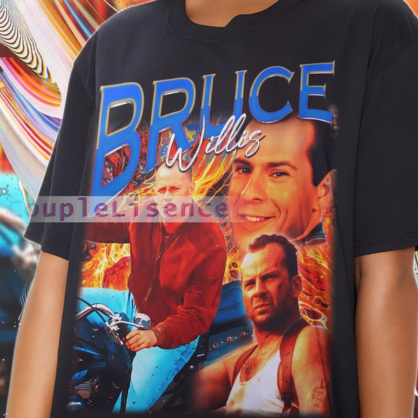 BRUCE WILLIS Vintage Shirt | Bruce Willis Homage Tshirt | Bruce Willis Fan Tees | Bruce Willis Retro 90s Sweater | Bruce Willis Merch Gift