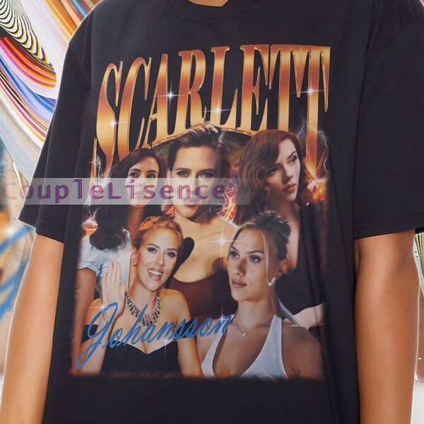 SCARLETT JOHANSSON Vintage Shirt | Scarlett Johansson Hommage Retro | Scarlett Johansson Tees | Filmfigur 90er Jahre | Scarlett Johansson Geschenk