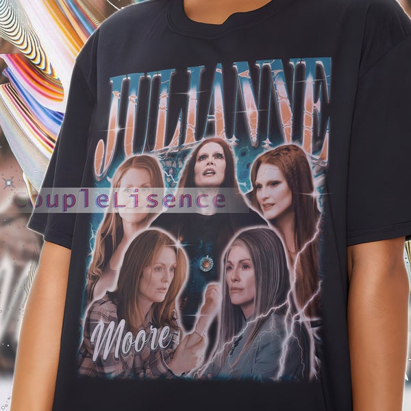 Chemise vintage JULIANNE MOORE | Julianne Moore Hommage rétro | T-shirts Julianne Moore | Pull Julianne Moore des années 90 | Cadeau de Julianne Moore Merch