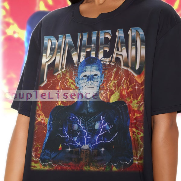 Fictional Hellraiser PINHEAD Vintage Shirt | Pinhead Homage Fan Tees | Pinhead Homage Retro | Pinhead Graphic Retro 90s | Pinhead Merch