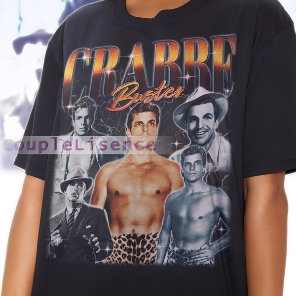 BUSTER CRABBE Vintage Shirt | Buster Crabbe Homage Fan Tees | Buster Crabbe Homage Retro | Buster Crabbe Retro 90s | Buster Crabbe Merch