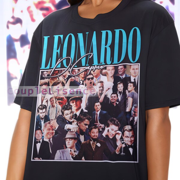 LEONARDO DICAPRIO Vintage Shirt, DiCaprio Homage Tshirt, Leonardo Fan Tees, Leonardo DiCaprio Retro 90s Sweater, Leonardo DiCaprio Merch Tee