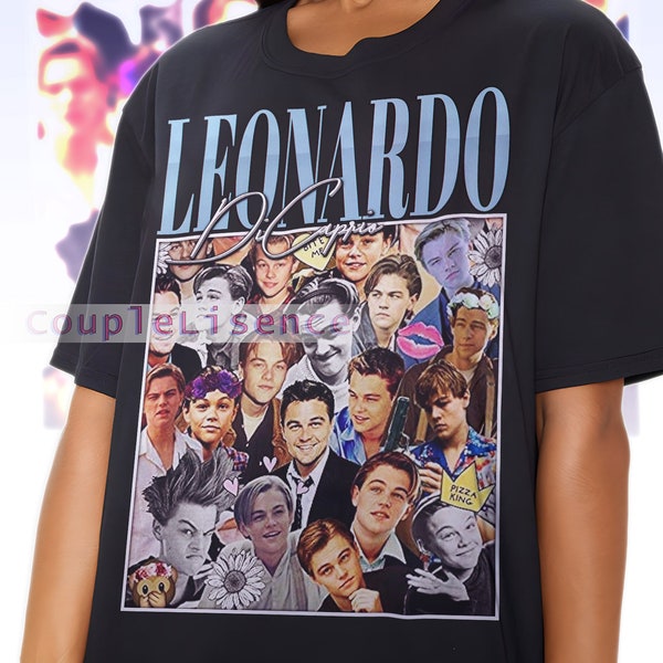 LEONARDO DICAPRIO Vintage Shirt, DiCaprio Homage Tshirt, Leonardo Fan Tees, Leonardo DiCaprio Retro 90s Sweater, Leonardo DiCaprio Merch Tee