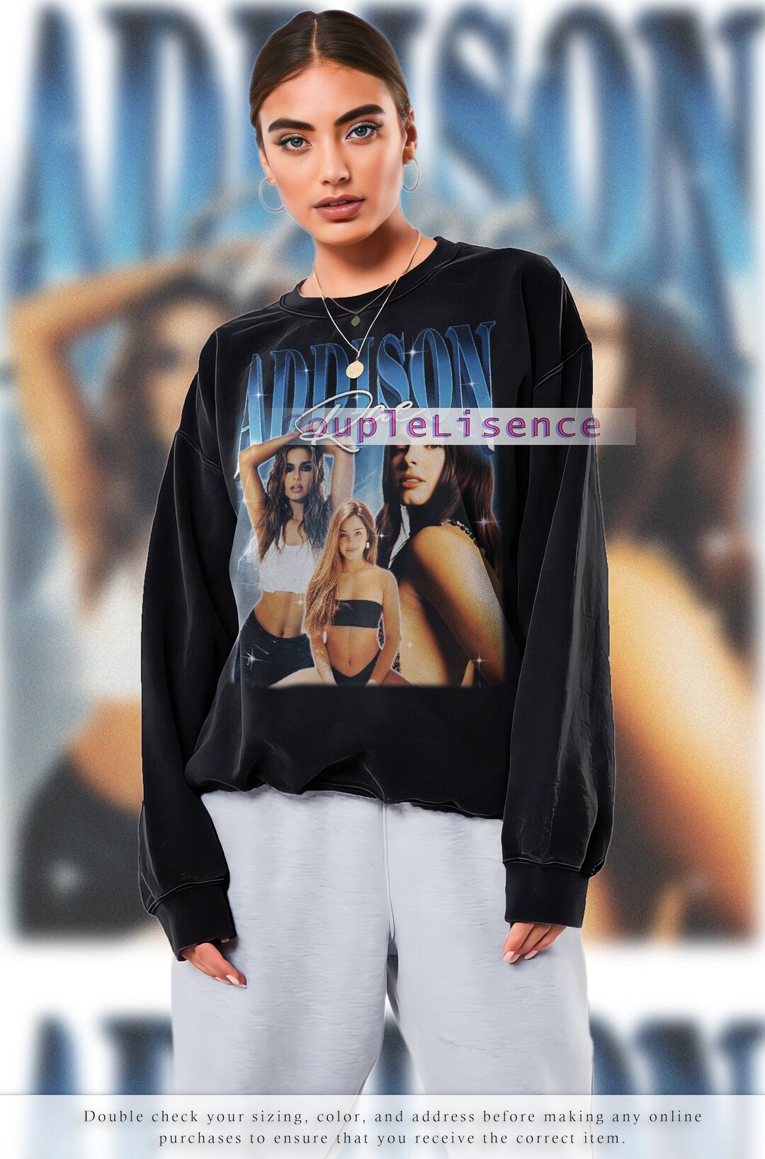 ADDISON RAE Vintage Sweatshit Addison Rae Homage Sweater Etsy