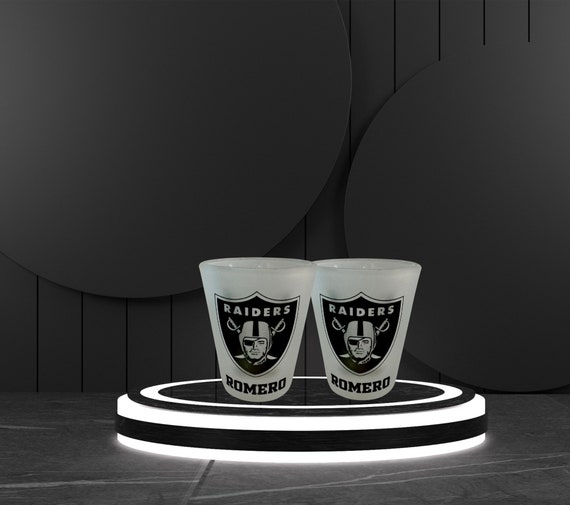 Raiders shot glass set personalized