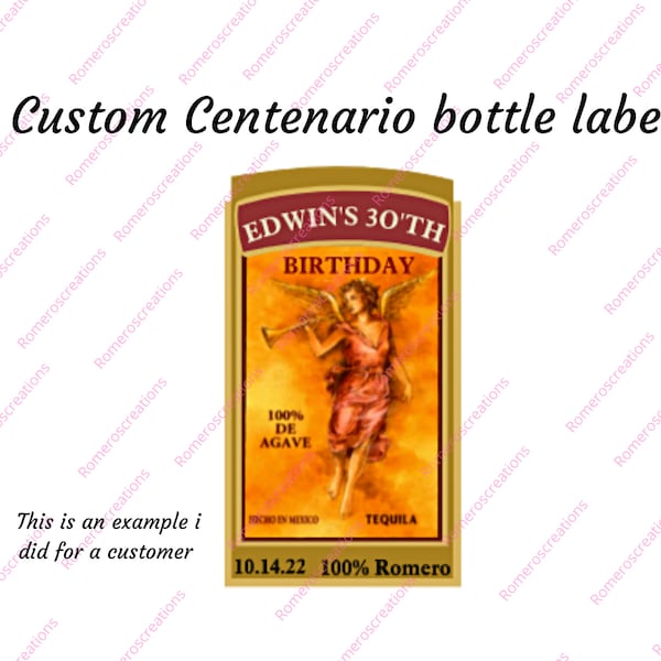 Custom bottle label I will input text for you
