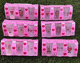 Un Valentin Sin Ti | Bad bunny shot glass set