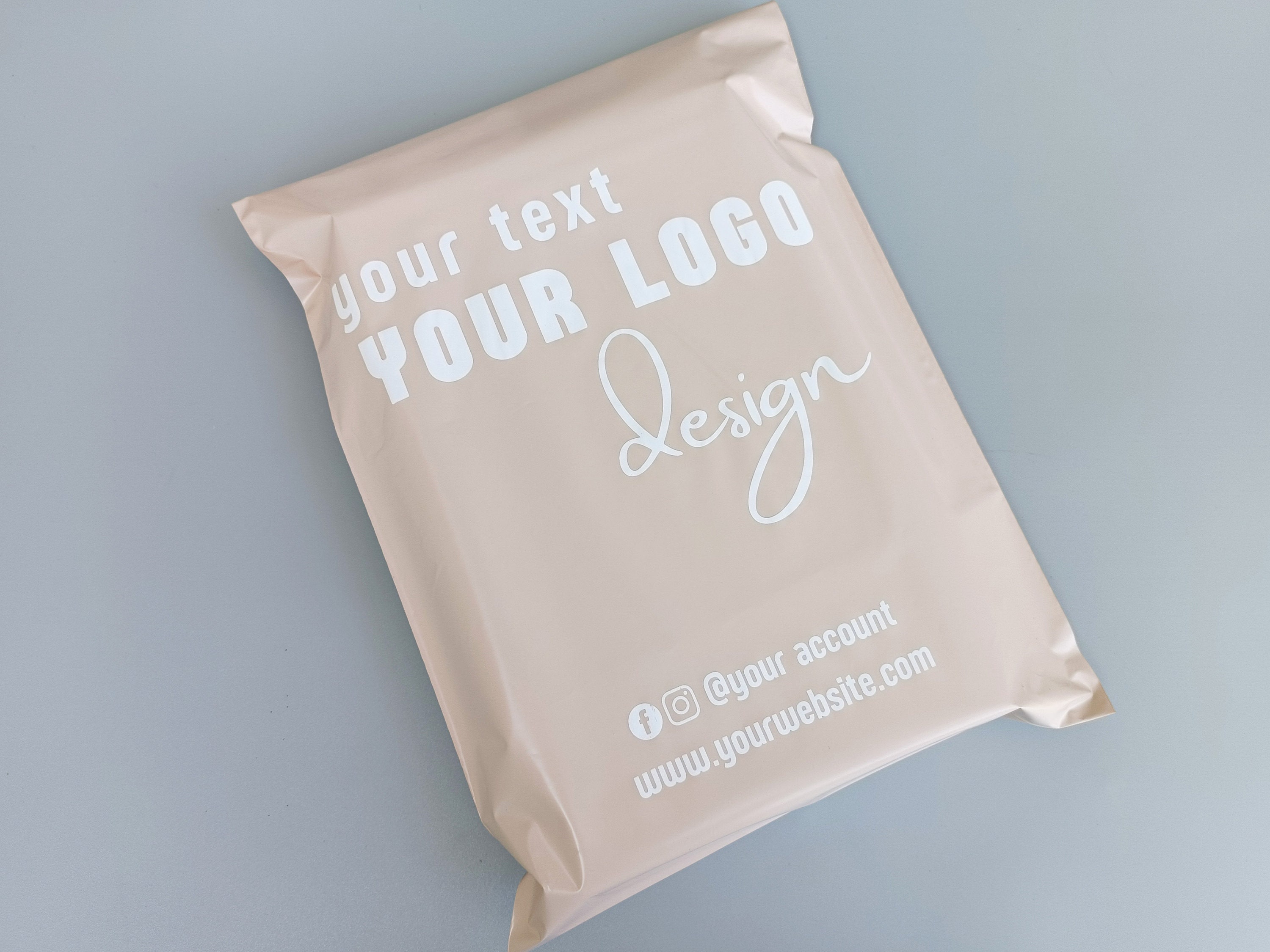 50500pcs Custom Nude Poly Mailer,custom Beige Mailers With Logo