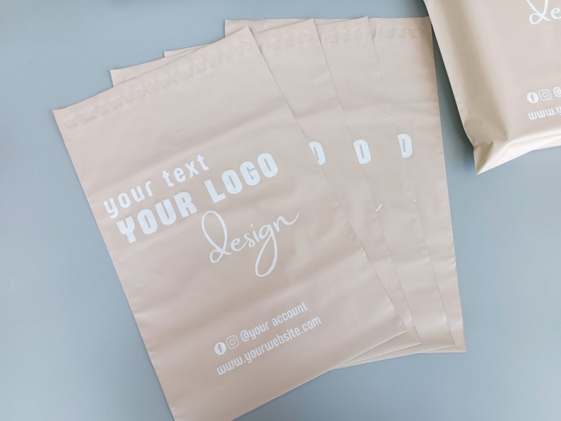 50500pcs Custom Nude Poly Mailer,custom Beige Mailers With Logo