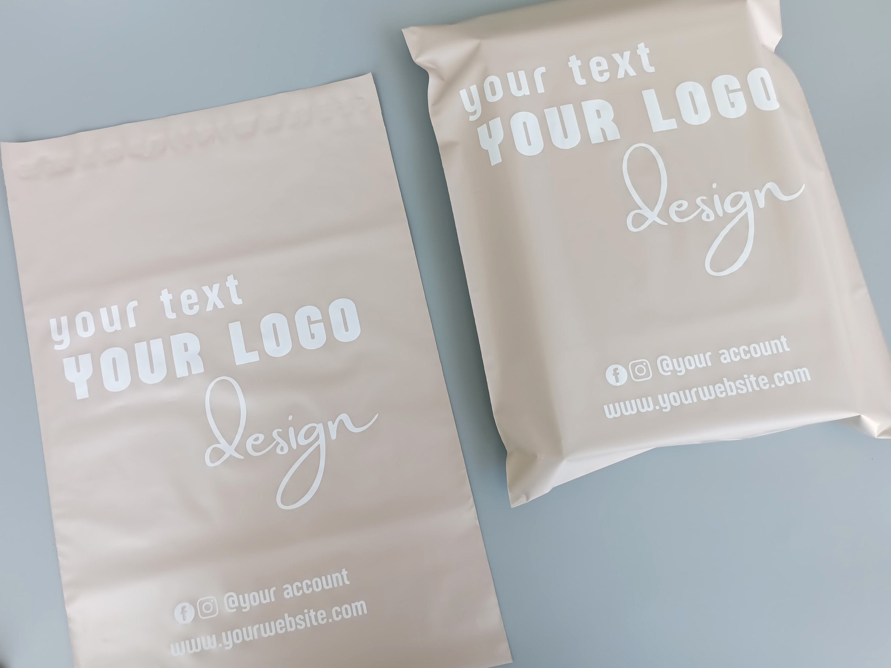 50500pcs Custom Nude Poly Mailer,custom Beige Mailers With Logo