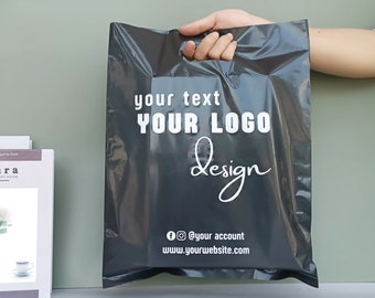 50-1000Pcs Personalized Shopping bags,Add your own logo Merchandise Bag,Custom logo Plastic bag for wigs,clothing,jewerly and small business