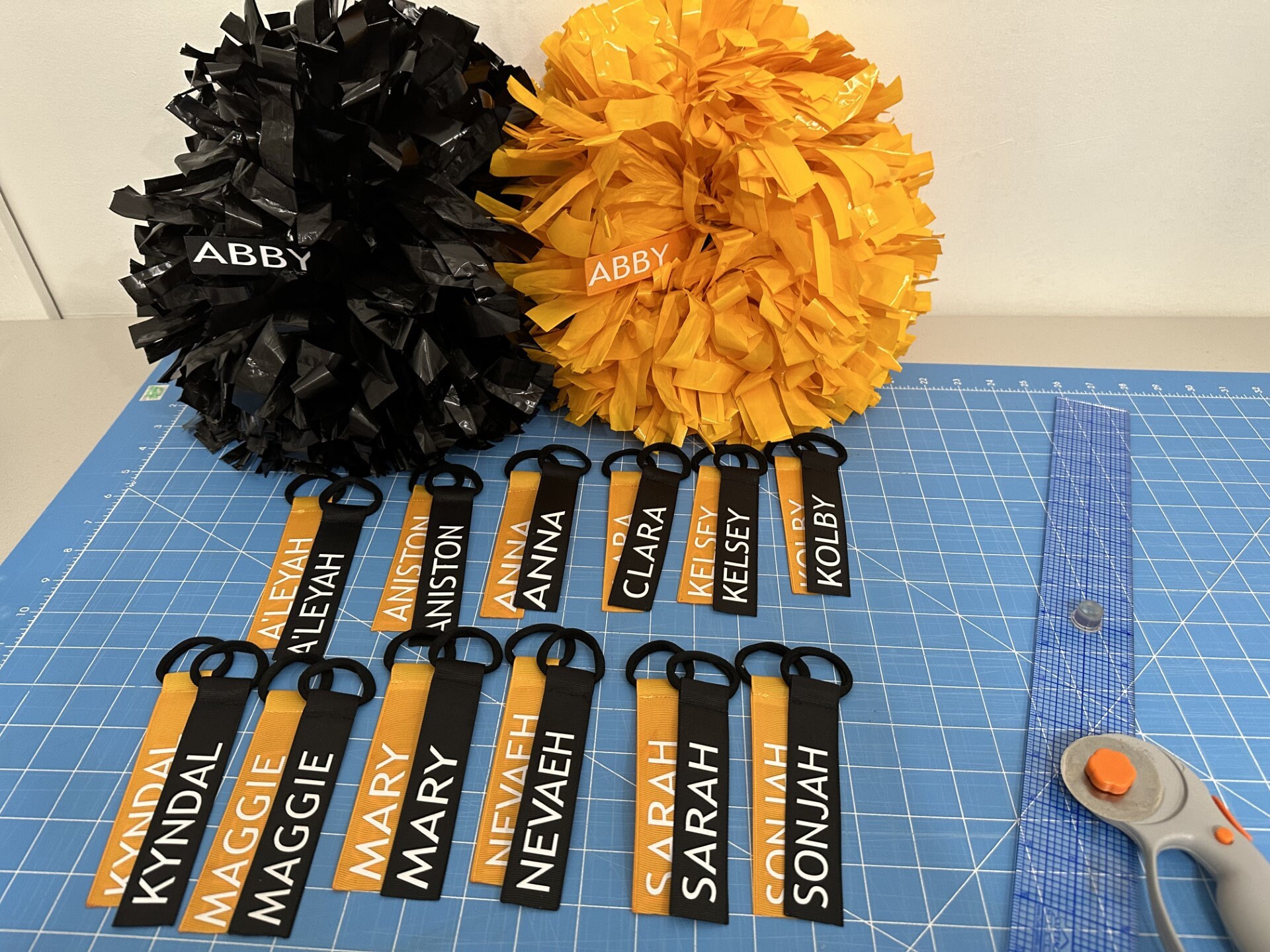 Cheer Pom Name Tags Personalized Etsy