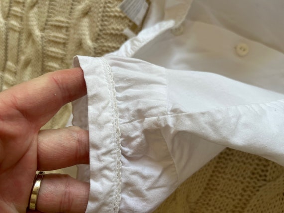 Vintage Strasburg white 100% cotton Peter Pan col… - image 8