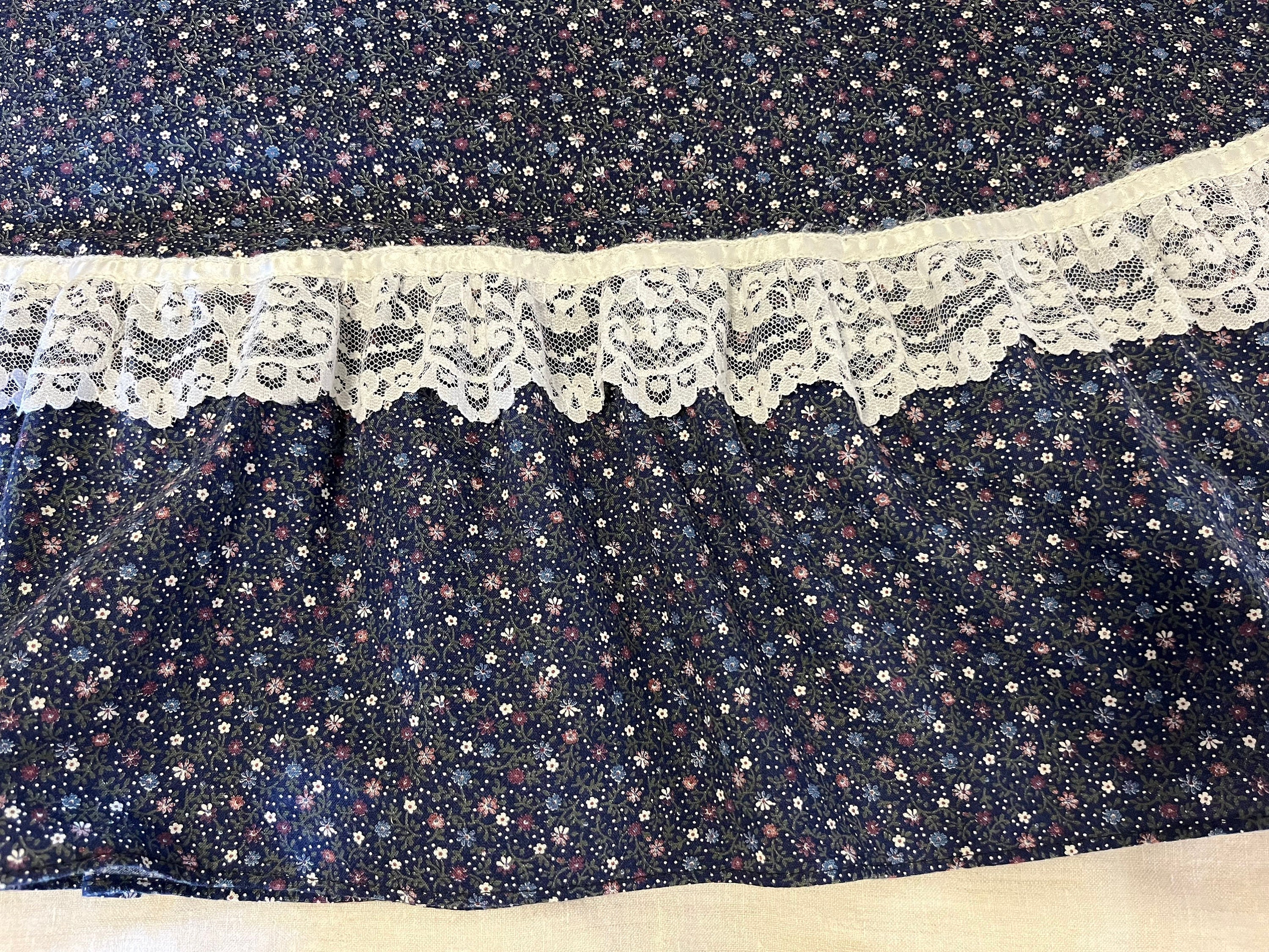 Vintage Gunne Sax Skirt - Navy Blue With Ditsy Floral Print - Etsy