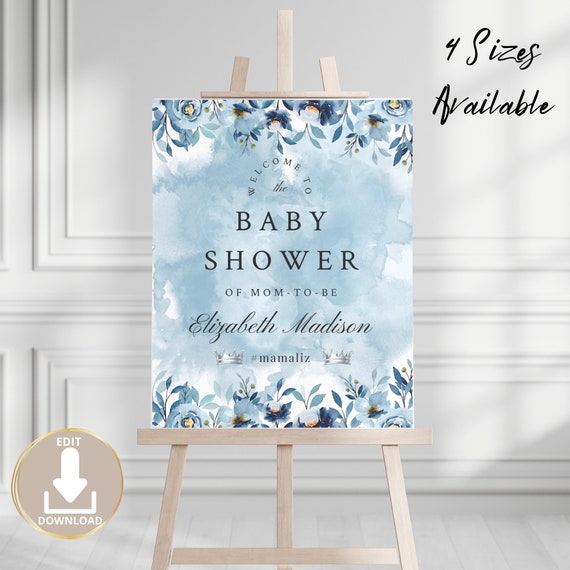 to the Baby Shower Poster Blue Baby Shower Etsy Australia