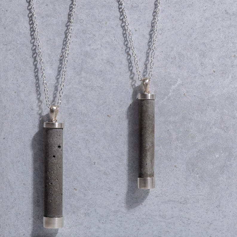 Orion Concrete Silver Necklace image 1