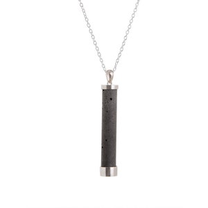 Orion Concrete Silver Necklace 8 Millimetres