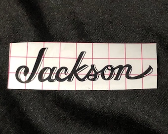Jackson Headstock Logo - Standard - Premium Vinyl Guitar Project Replacement
