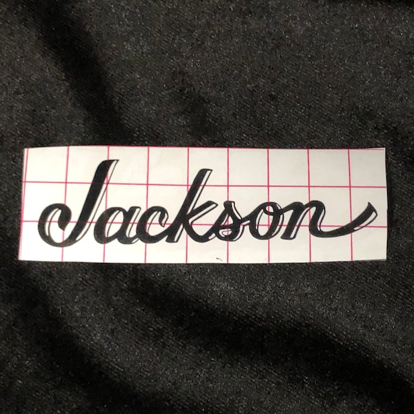 Jackson Headstock Logo - Standard - Premium Vinyl Guitar Project Replacement