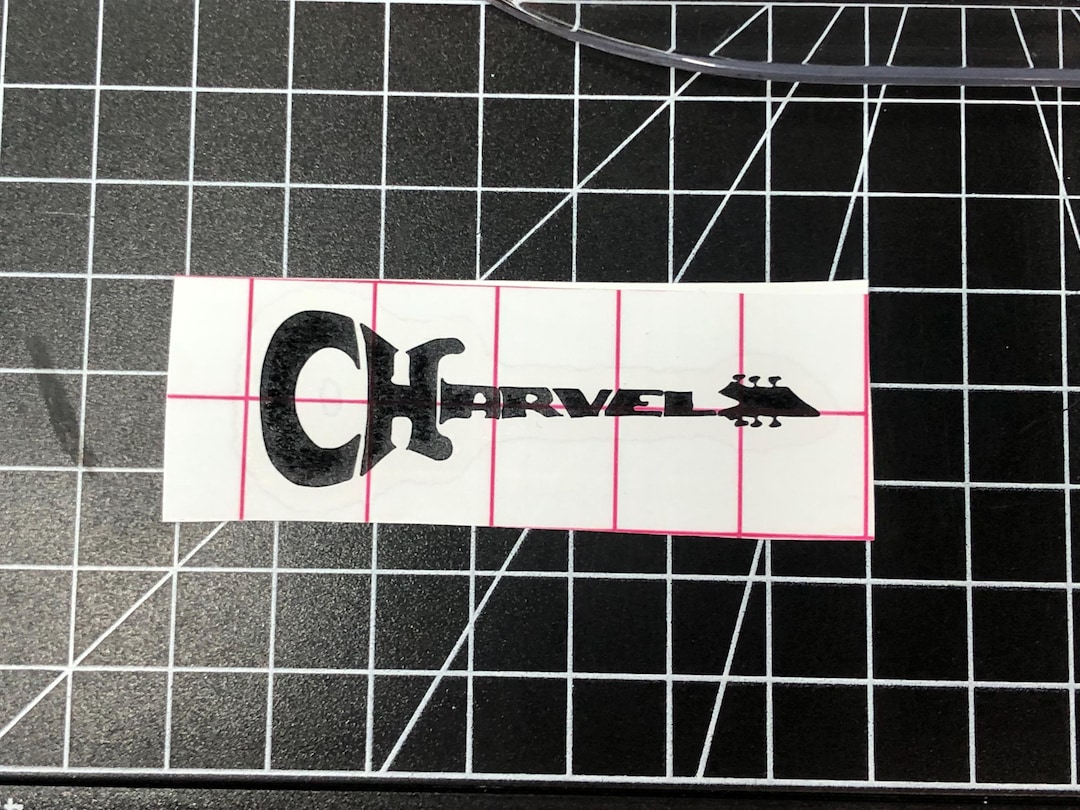 Charvel Guitar Headstock Logo - Vinyl Guitar Replacement Black White - Etsy