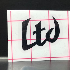 LTD Headstock Logo - Premium Vinyl Guitar Project Replacement Black White