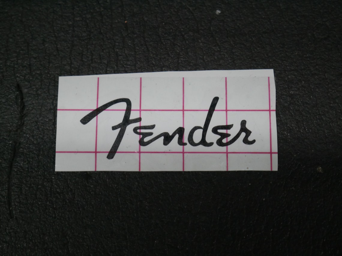 Fender Headstock Logo Premium Vinyl Guitar Project Replacement Black White Etsy