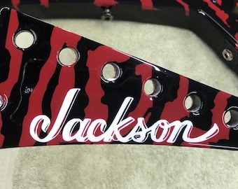 Jackson Headstock Logo - Standard - Premium Vinyl Guitar Project Replacement