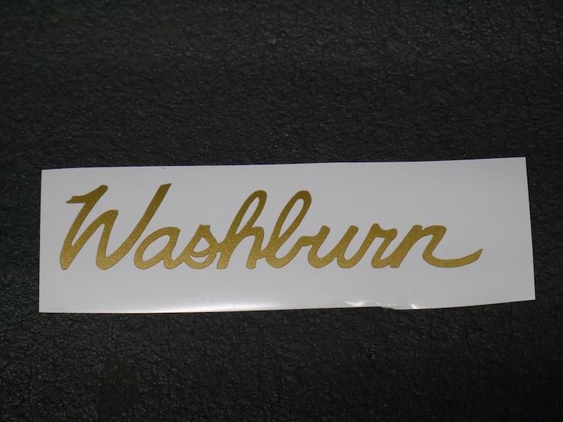 Washburn Headstock Logo - Premium Vinyl Guitar Project Replacement ...