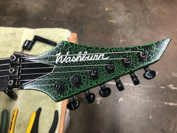 【ma】BrightWin Win サイン　GASHA Washburn Headstock Logo - Premium Vinyl Guitar Project