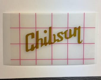 CHIBSON Les Paul Flying V SG Explorer Headstock Logo - Vinyl Guitar Project Replacement Black White