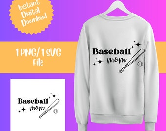 Baseball Mom Svg, Baseball Mom Png, Cadeau pour maman, Baseball Mom Sublimation Png, Baseball Mom Iron On Png, Cricut