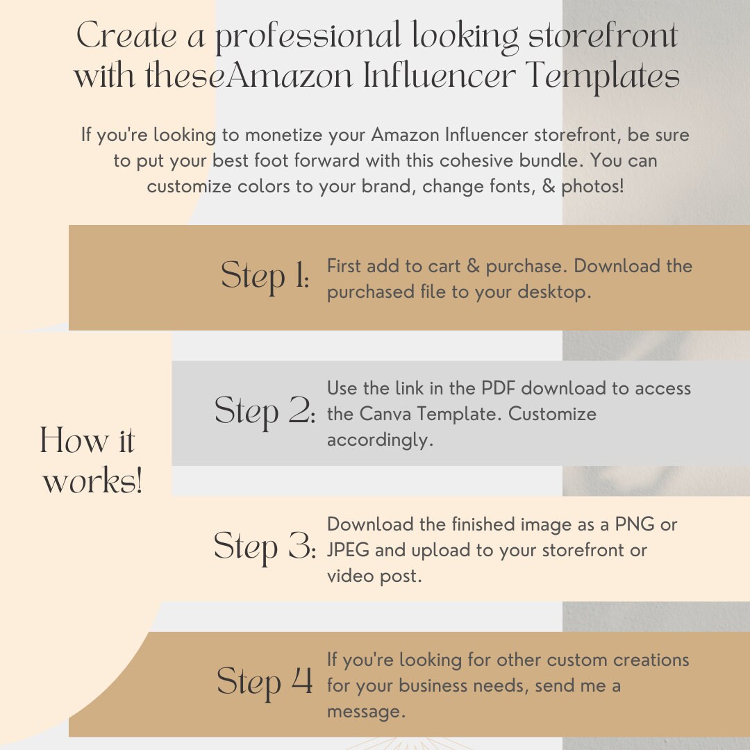 Amazon Influencer Storefront Banner & Video Cover, Neutral Amazon