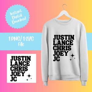 NSYNC SVG & PNG, Nsync Reunion, 90s svg png, Nsync Era, Nsync Cricut file, Nsync Silhouette File,Digital Download, boy band