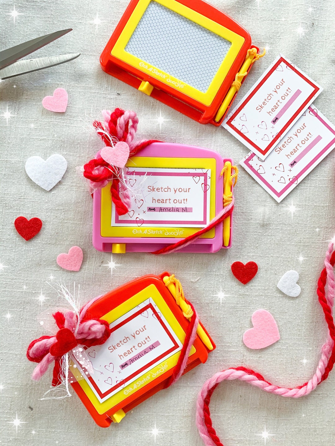 DIY Class Valentine, Etch a Sketch, Valentine Tag, Printable Valentine