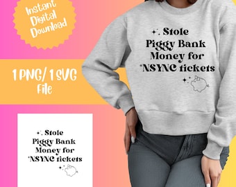 NSYNC SVG & PNG, Nsync Reunion, 90s svg png, Nsync Era, Nsync Cricut file, Nsync Silhouette File,Digital Download, boy band