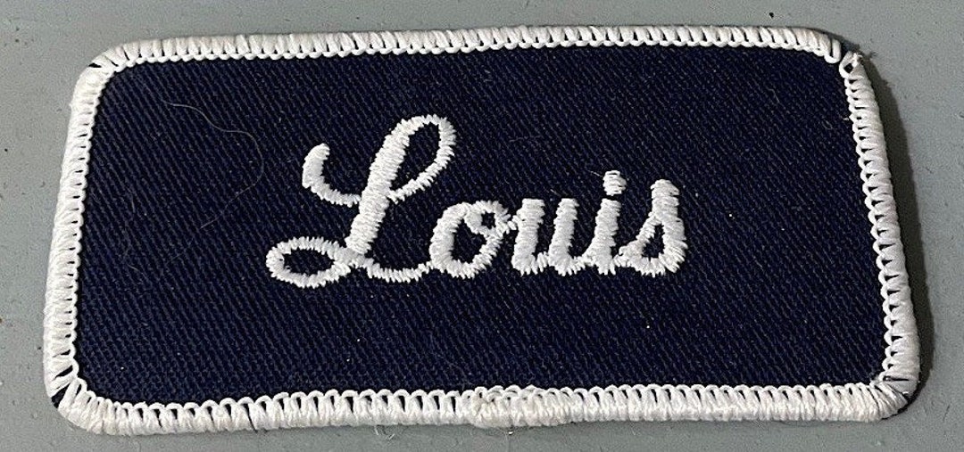 Vintage Louis Embroidered Cloth Name Patch NOS Etsy